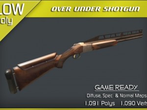 over under shotgun 3D Модель
