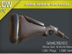 over under shotgun Modello 3D