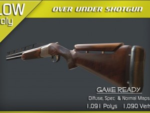 over under shotgun Modello 3D
