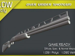 over under shotgun 3D Model