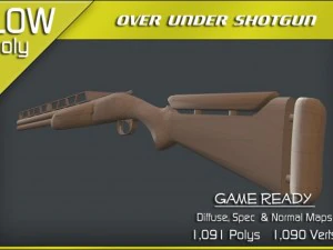 over under shotgun 3D Model
