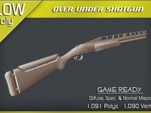 over under shotgun Modello 3D