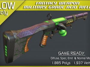 military grade acid rifle 3D Модель