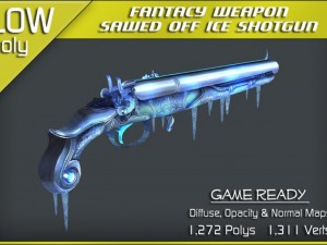 sawed off ice shotgun 3D Модель