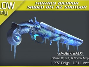 sawed off ice shotgun 3D मॉडल