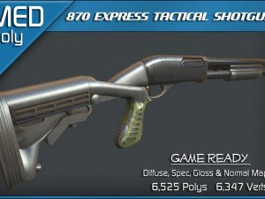 senapan taktis remington 870 express Model 3D