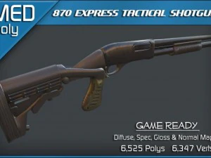 remington 870 express tactical shotgun 3D Model