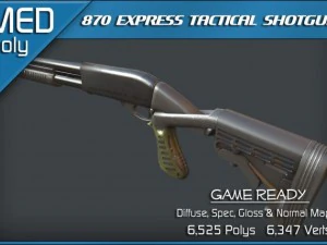 remington 870 express tactical shotgun 3D Model