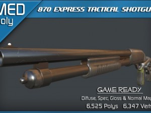 remington 870 express tactical shotgun Modelo 3D
