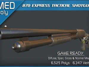remington 870 express tactical shotgun 3D Model