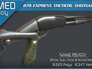 remington 870 express tactical shotgun 3D Model