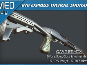 remington 870 express tactical shotgun Modelo 3D