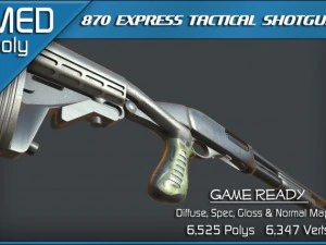 remington 870 express tactical shotgun 3D Model