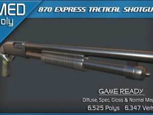 remington 870 express tactical shotgun Modelo 3D