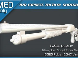 remington 870 express tactical shotgun 3D Model
