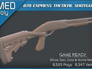 remington 870 express tactical shotgun 3D Model