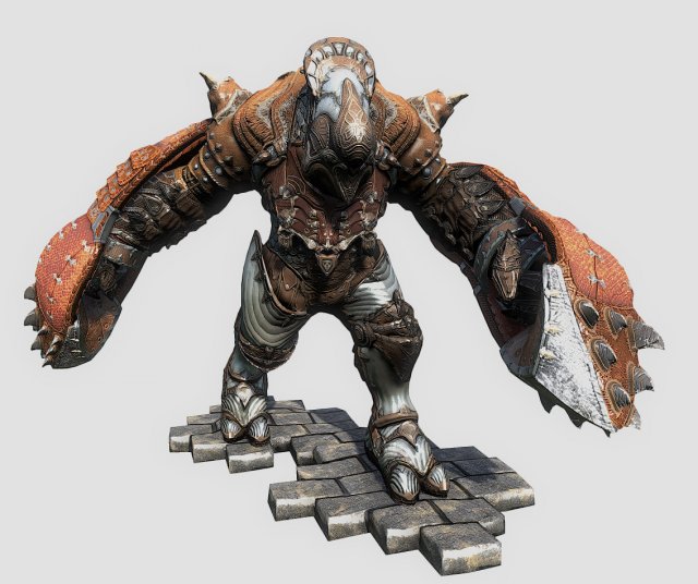 fantasy guardian Modelo 3D .c4d .max .obj .3ds .fbx .stl .blend 