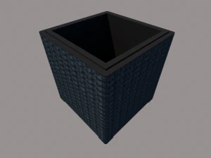 vaso in rattan-vimini Modello 3D