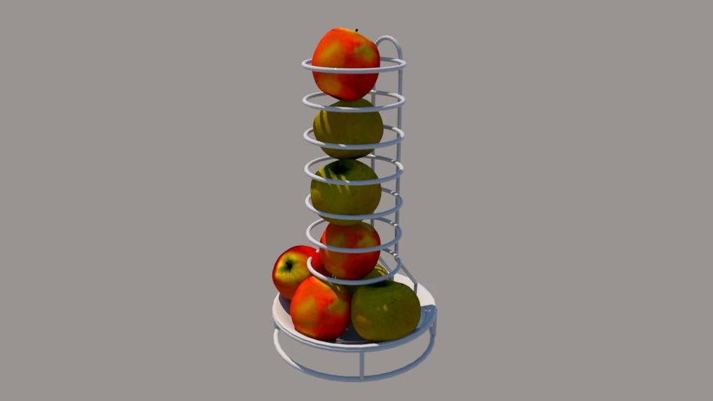 fruit basket 3D Model .c4d .max .obj .3ds .fbx .stl .blend 