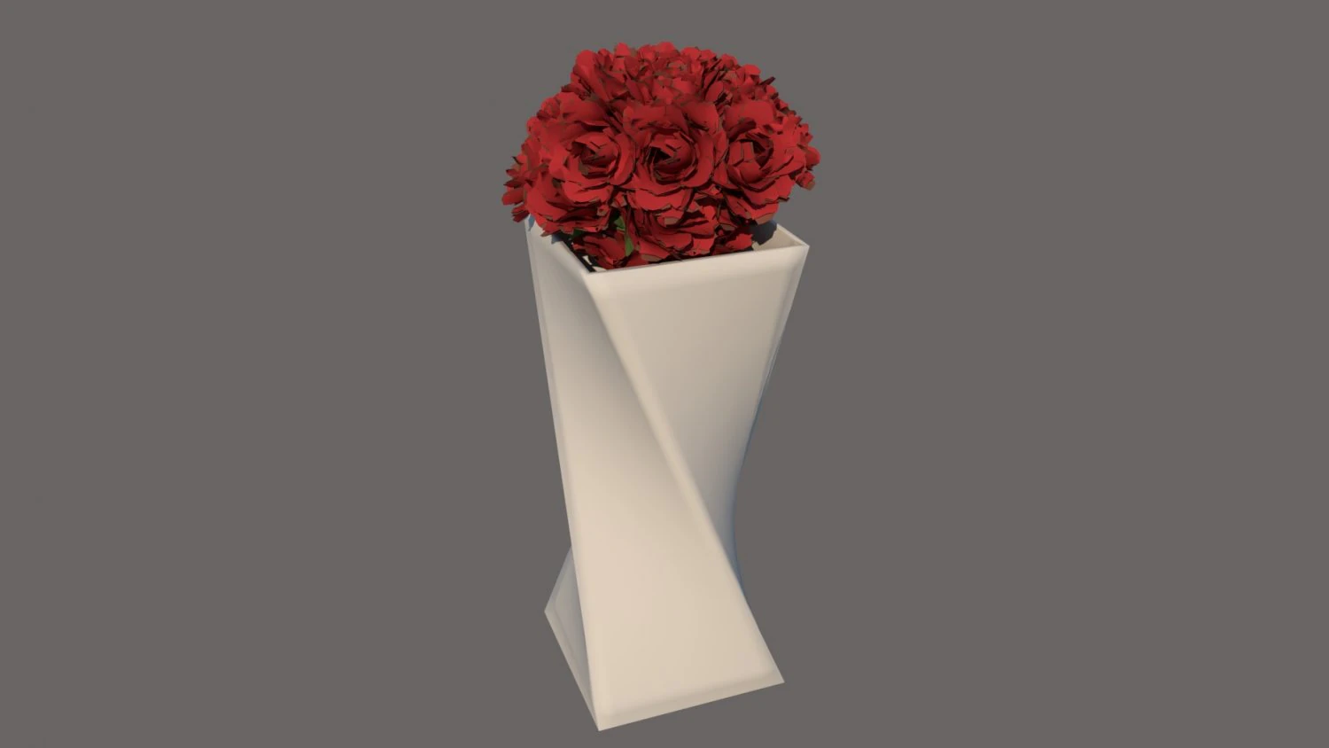 roses vase 3D Model .c4d .max .obj .3ds .fbx .stl .blend 