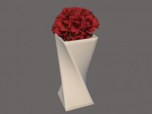 roses vase Modèle 3D