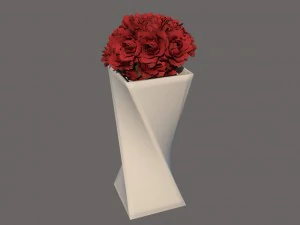 vaso di rose Modello 3D