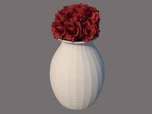 roses vase Modèle 3D