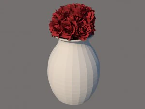 vaso di rose Modello 3D