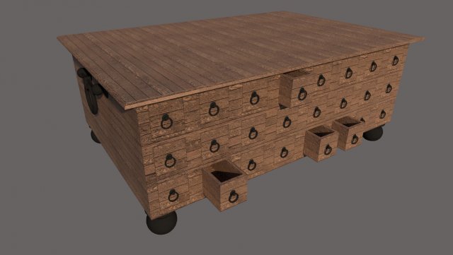 chest of drawers Modelo 3D .c4d .max .obj .3ds .fbx .stl .blend 