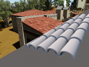 roof tiles Model 3D