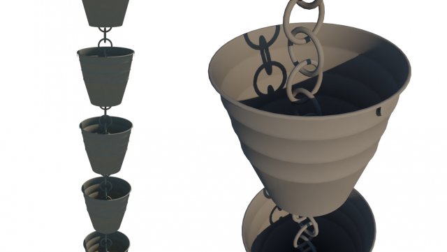 gutters water drain 3D 모델 .c4d .max .obj .3ds .fbx .stl .blend