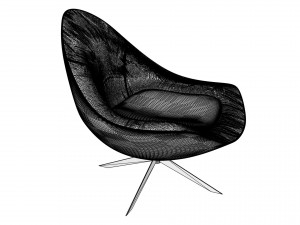 armchair soor 3D 模型