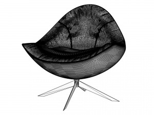 armchair soor 3D 模型