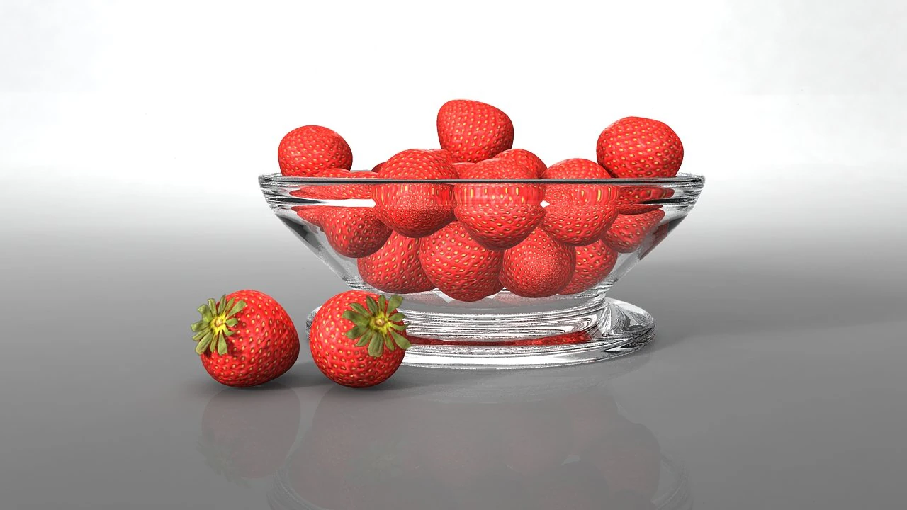 strawbarry 3D Model .c4d .max .obj .3ds .fbx .stl .blend
