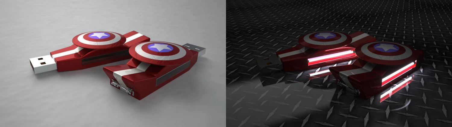 флешки капітан америка 3D Модель .c4d .max .obj .3ds .fbx .stl .blend 