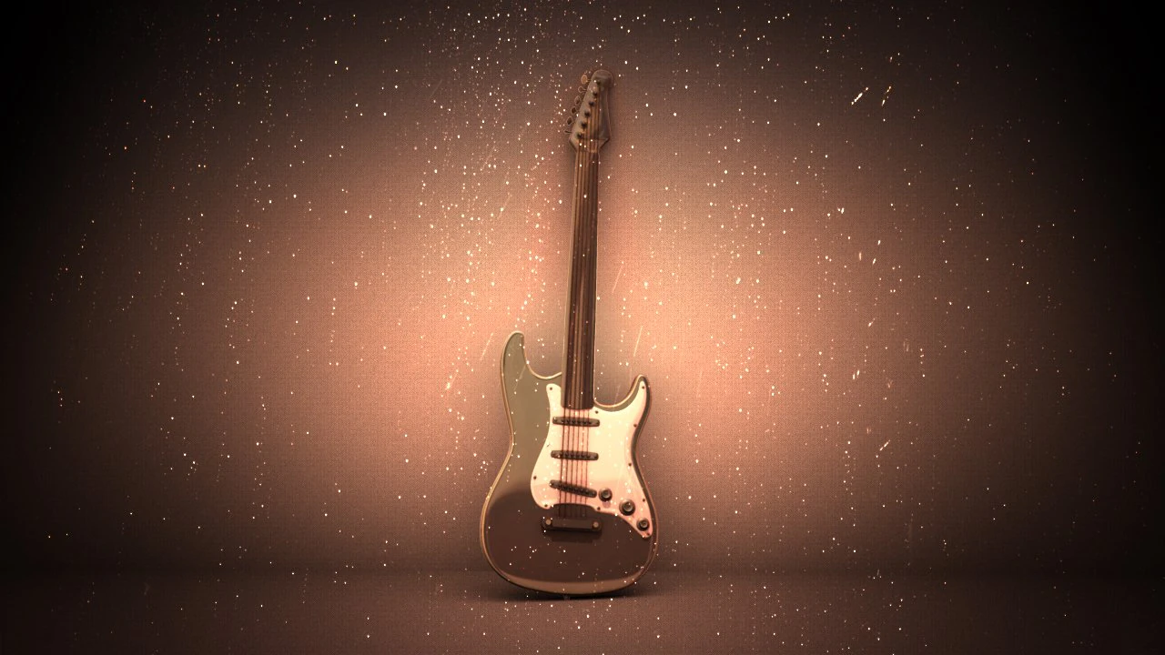 guitar 3D Model .c4d .max .obj .3ds .fbx .stl .blend 