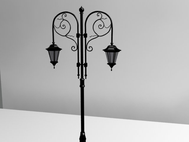 street lamp 3D Модель .c4d .max .obj .3ds .fbx .stl .blend 
