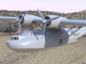 consolidated pby catalina flying boat Modelo 3D