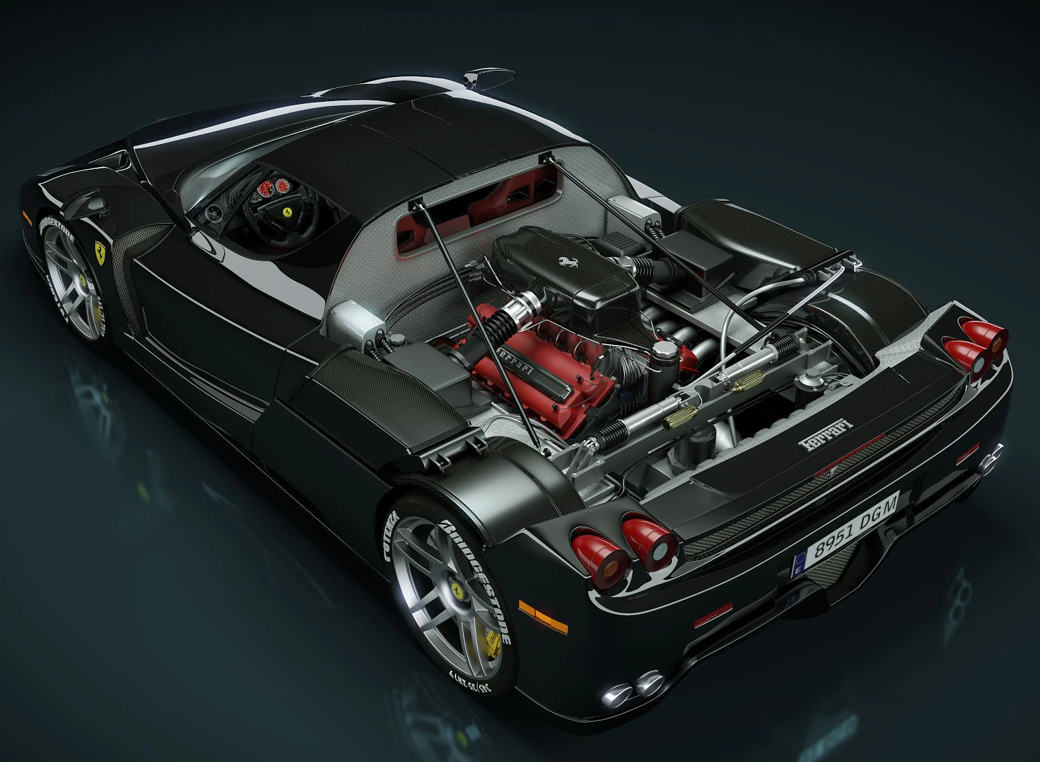 ferrari enzo 3D Model .c4d .max .obj .3ds .fbx .stl .blend 