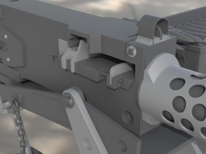 browning m2 - high poly Modello 3D