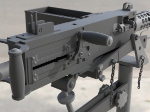 browning m2 - high poly Modelo 3D