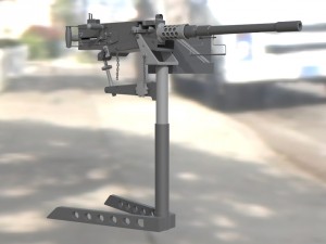 browning m2 - high poly Modello 3D