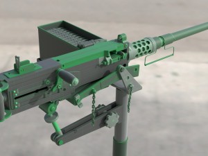 browning m2 - high poly Modello 3D