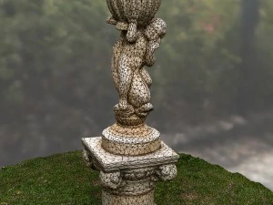 water fountain statue 3D Model