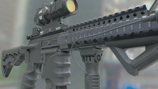 ar15 3D Model .c4d .max .obj .3ds .fbx .stl .blend 