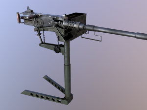 browning m2 low poly low-poly Model 3D