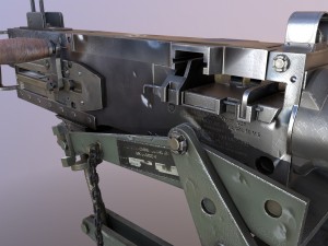browning m2 low poly low-poly Model 3D