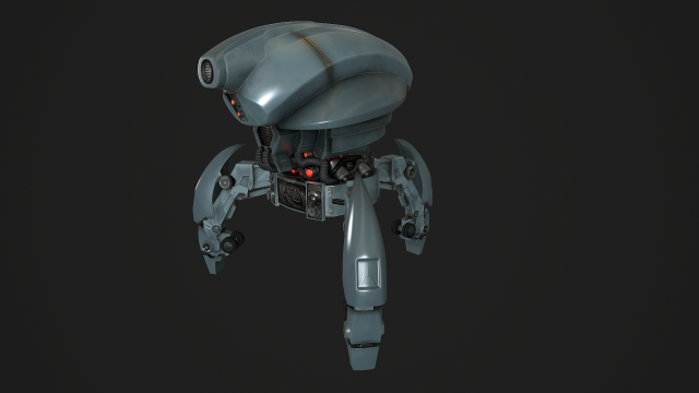 droid low poly 3D Model .c4d .max .obj .3ds .fbx .stl .blend 