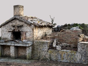 brick barbecue ruins photoscan 3D Model