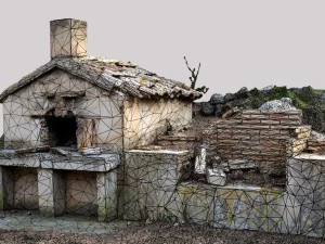 brick barbecue ruins photoscan 3D Model